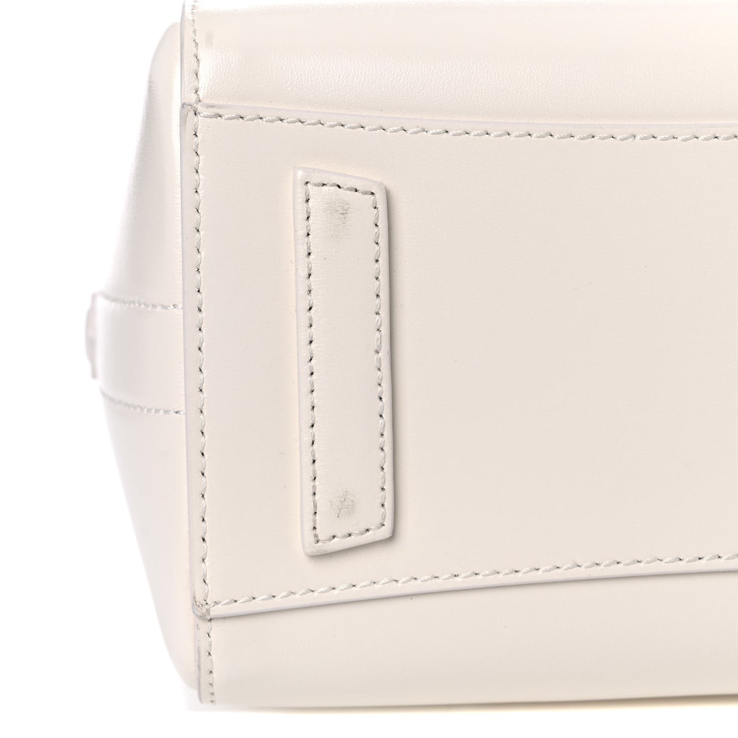 Box Calfskin Mini Lock Antigona Shoulder Bag White