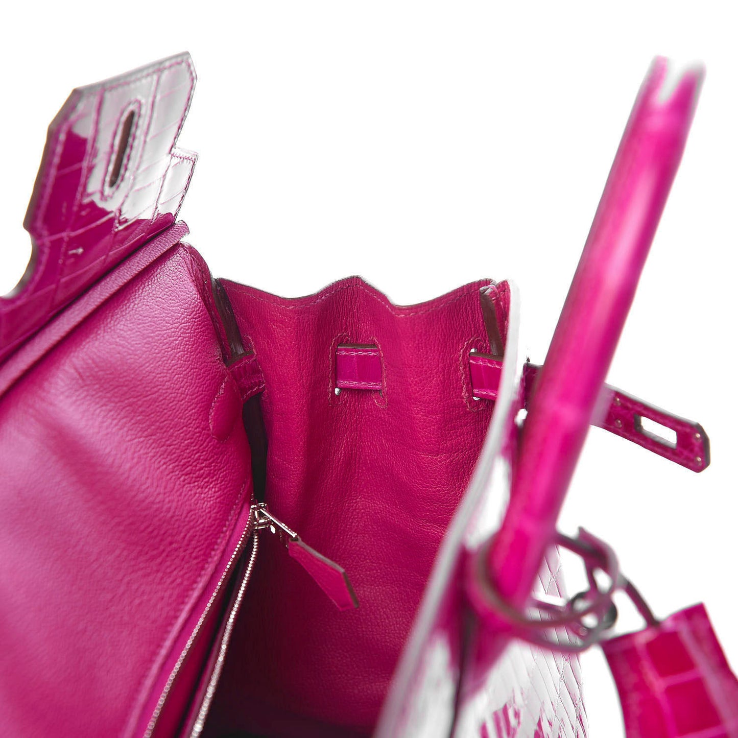 Shiny Niloticus Crocodile Birkin 25 Rose Scheherazade