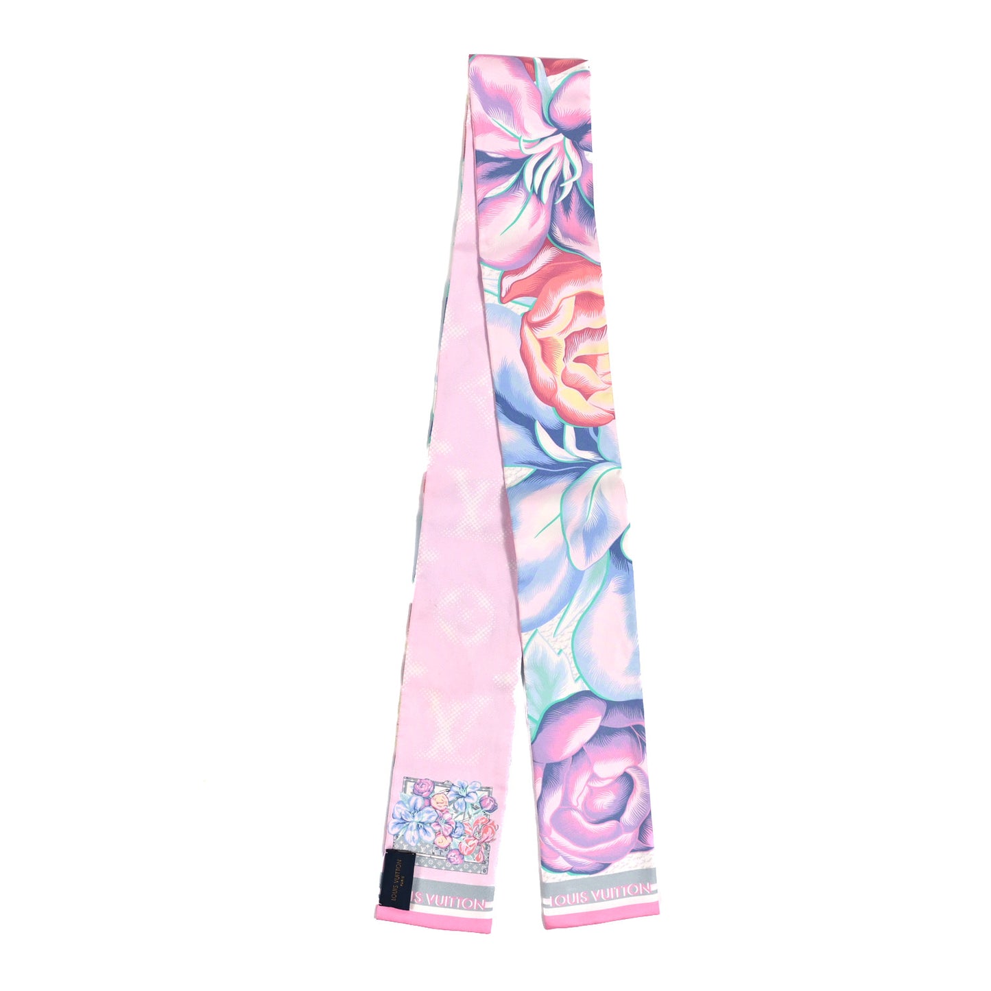 Silk Monogram Malle Fleurs Bandeau Mauve