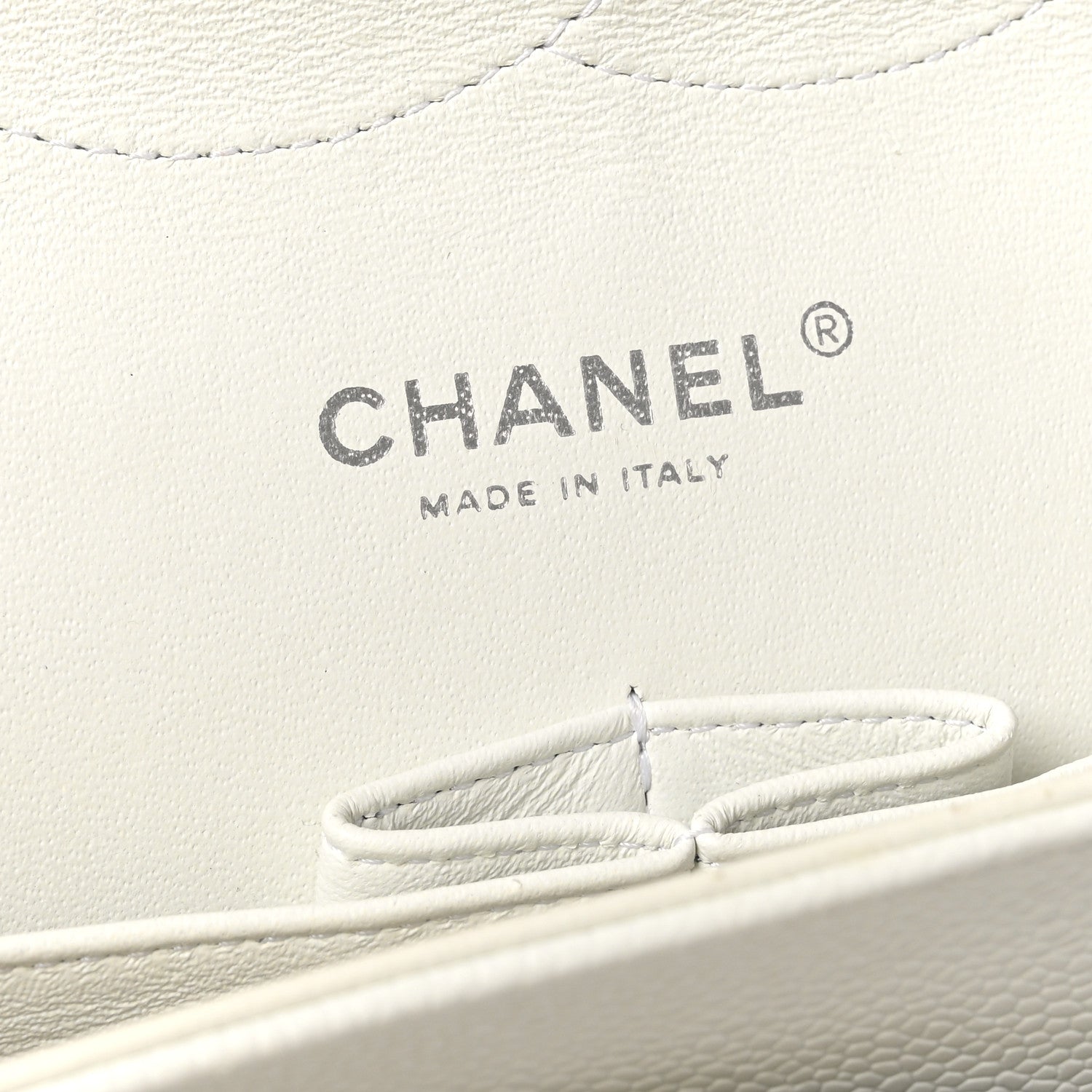 Chanel Caviar Quilted Jumbo Double Flap White 6 of 10