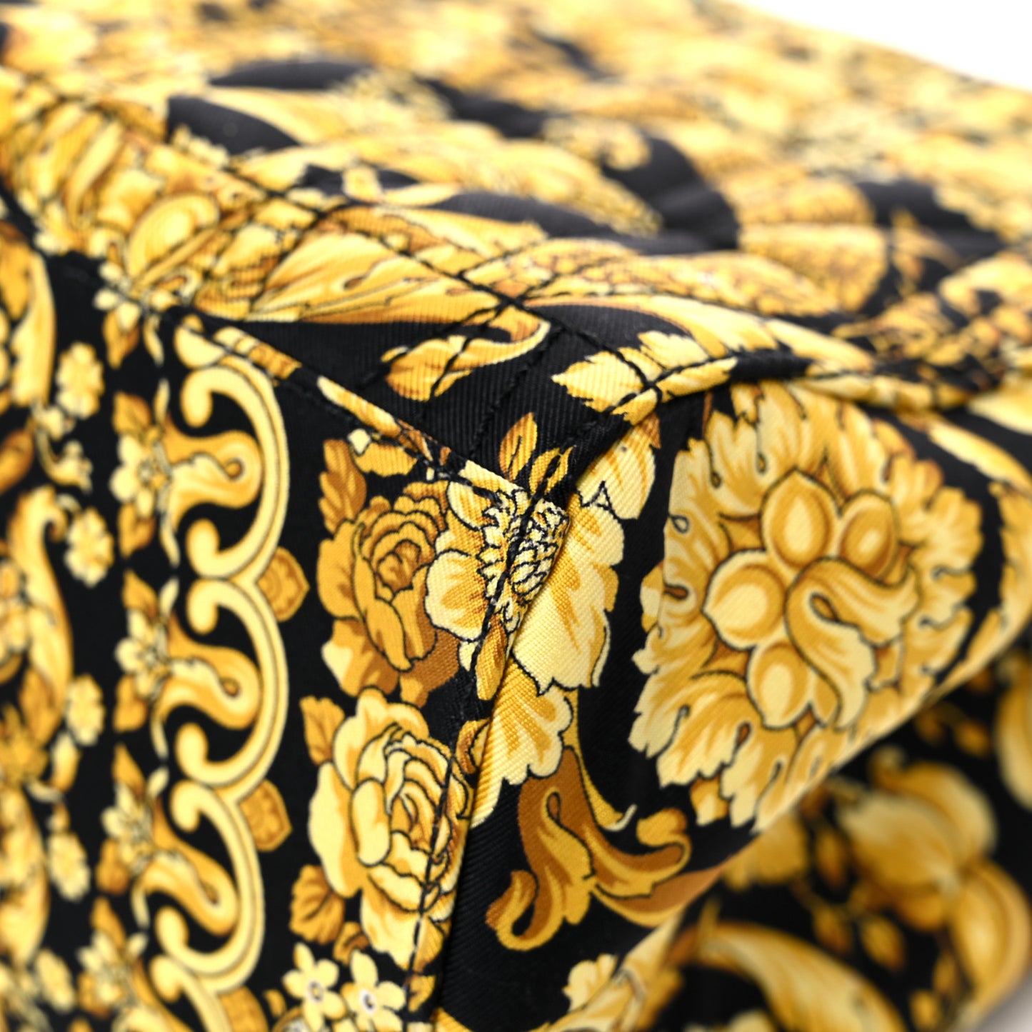Silk Barocco Print Quilted Virtus Chain Shoulder Bag