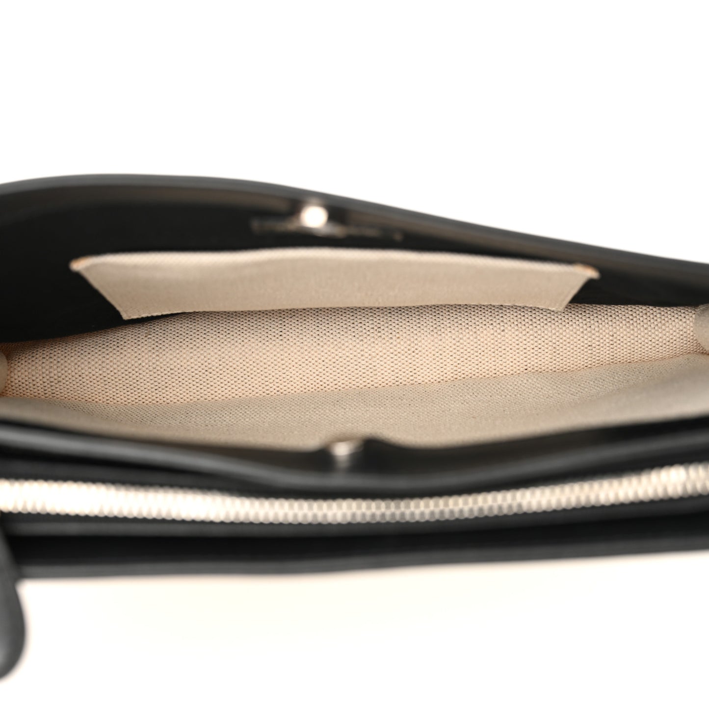 Cotton Canvas Pochette Crossbody Bag Black