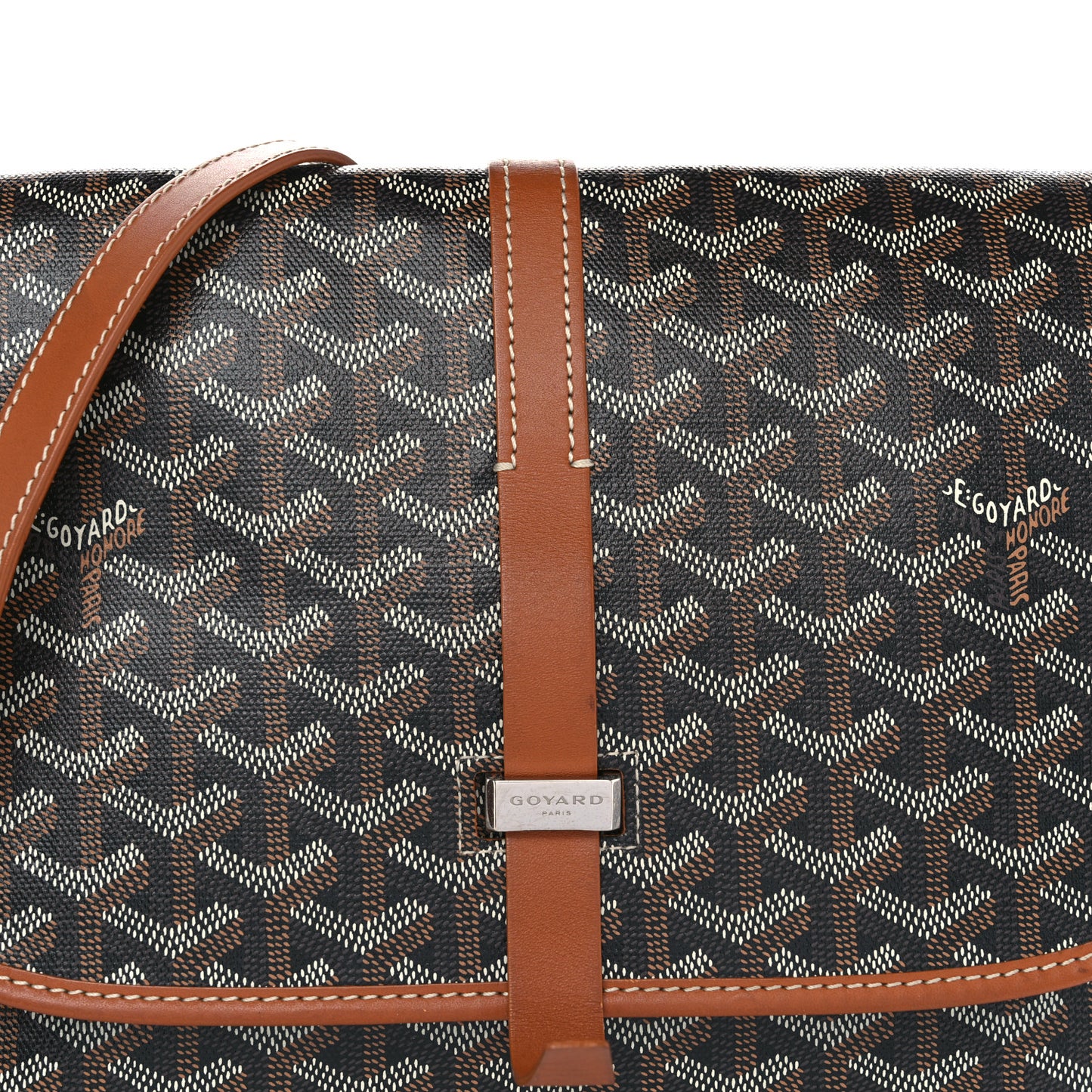 Goyardine Belvedere II MM Messenger Bag Black Gold