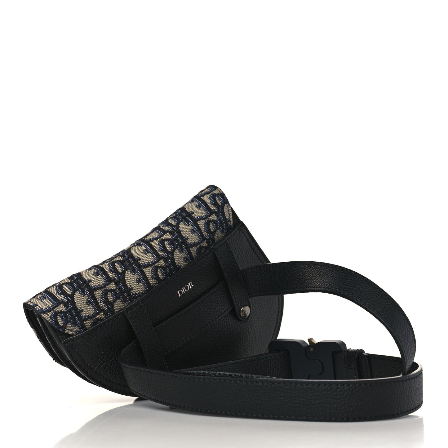 HOMME Oblique Saddle Belt Bag Blue