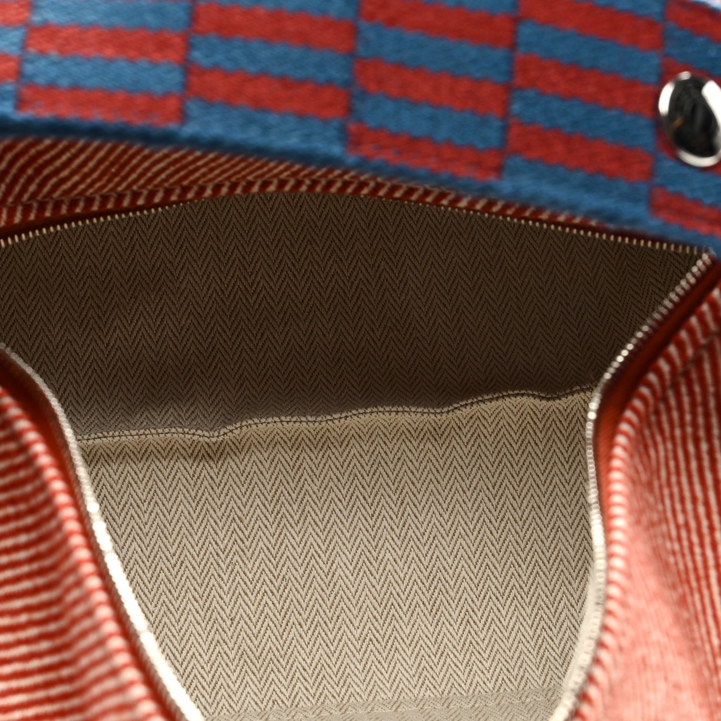 Wool Large Bride-A-Brac H Natte Pouch Tomette