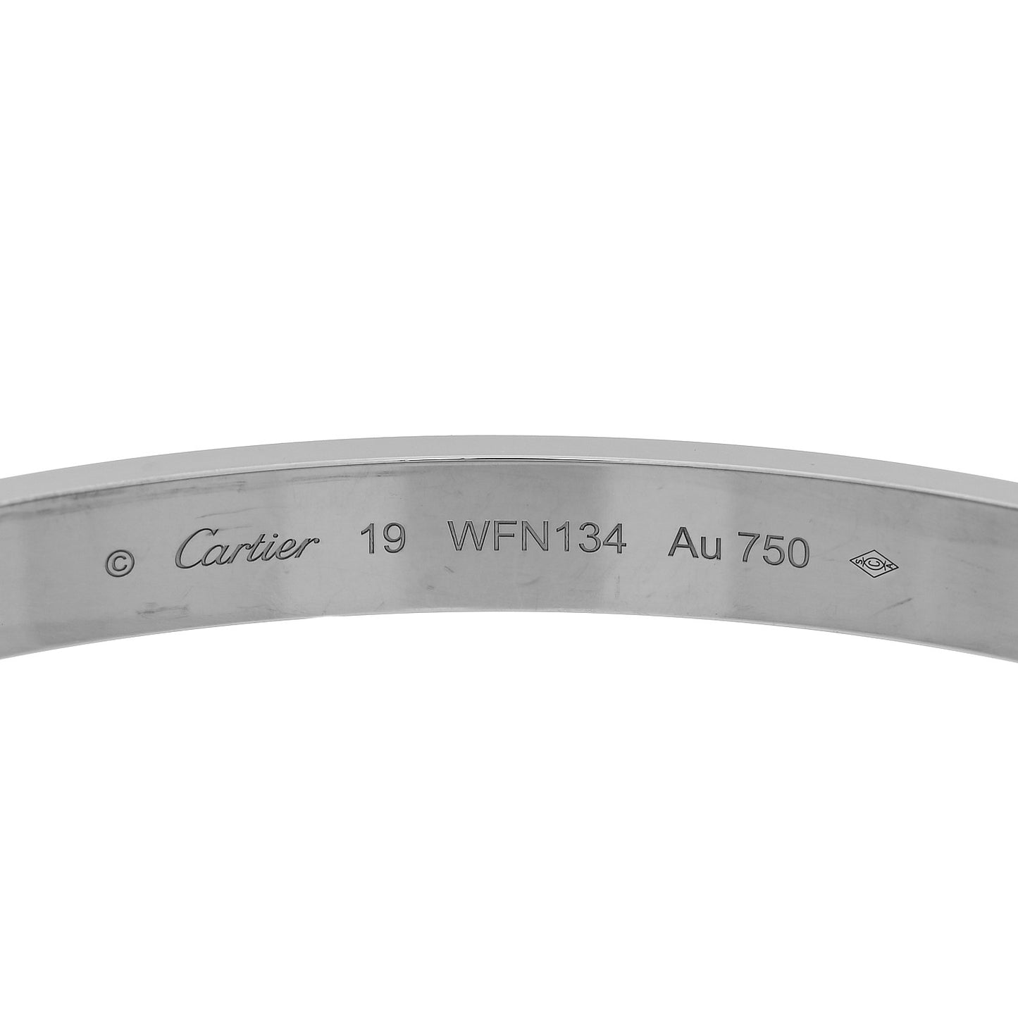 18K White Gold LOVE Bracelet 19