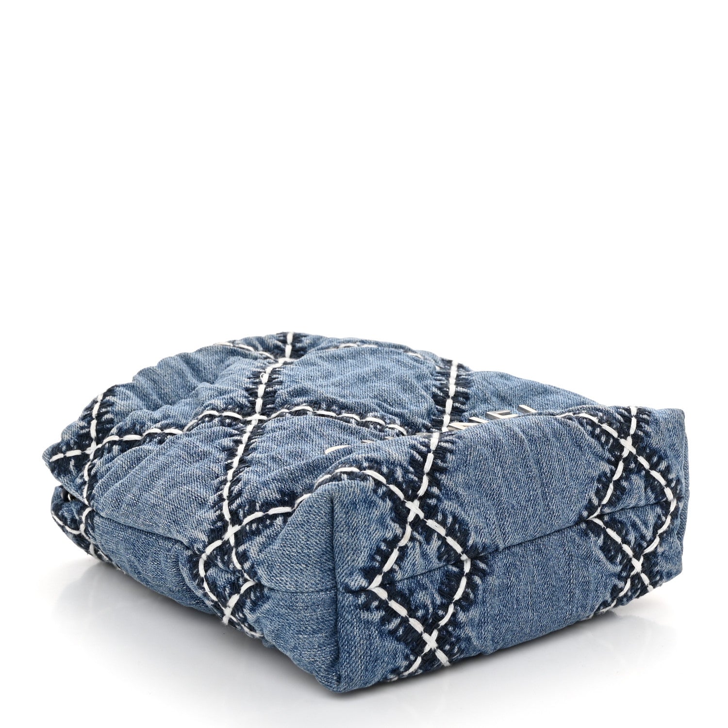 Chanel Denim Stitched Quilted Mini Chanel 22 Blue 4 of 10