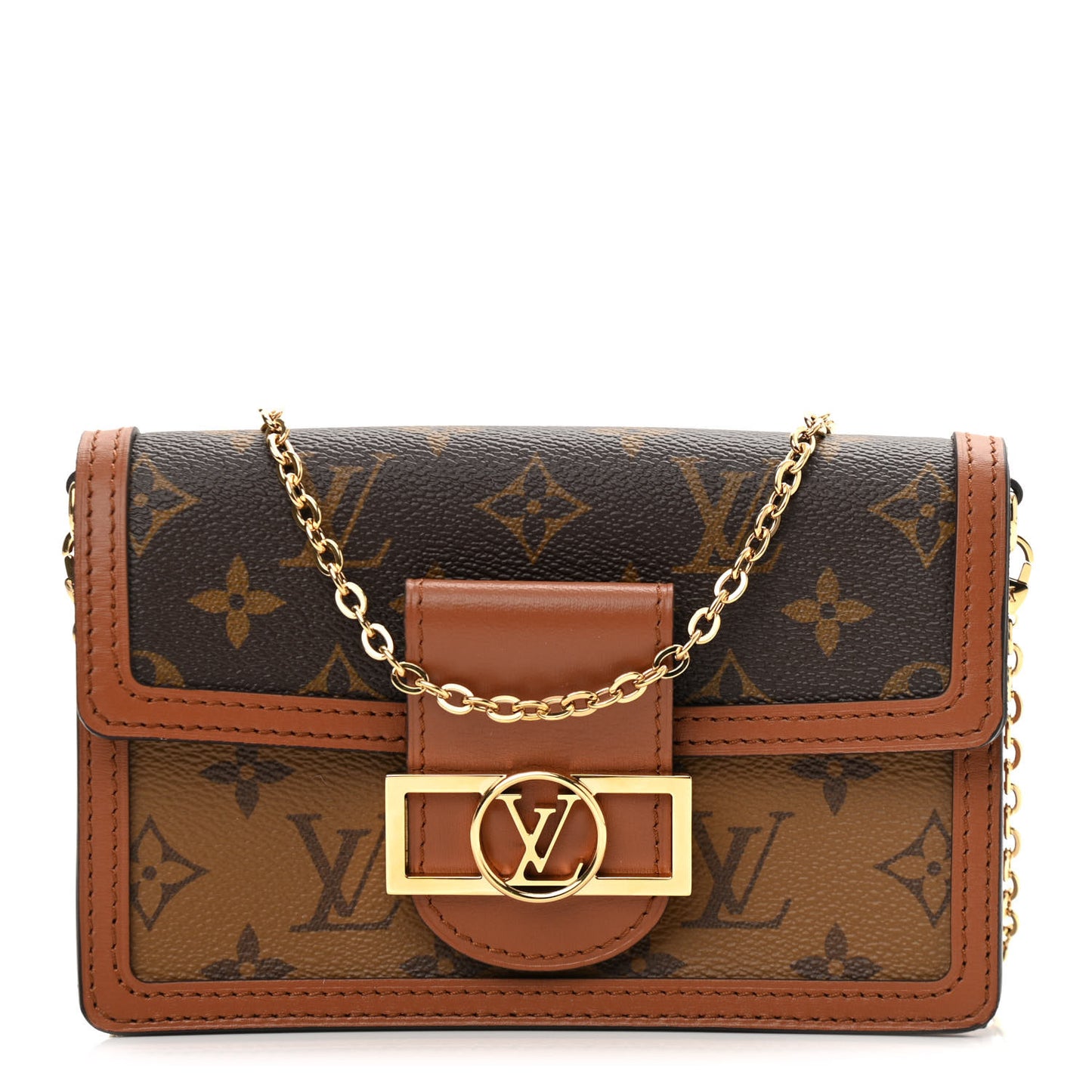 Reverse Monogram Dauphine Chain Wallet