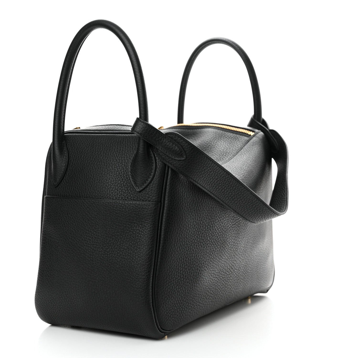 Hermes Taurillon Clemence Lindy 30 Black 3 of 11
