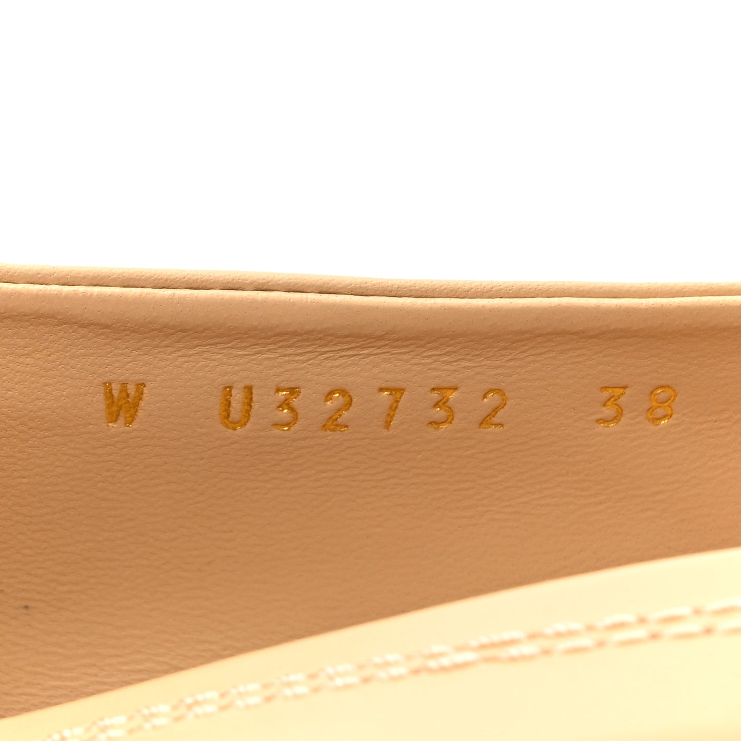 Lambskin Cap Toe CC Uniform Ballerina Flats 38 Beige Black