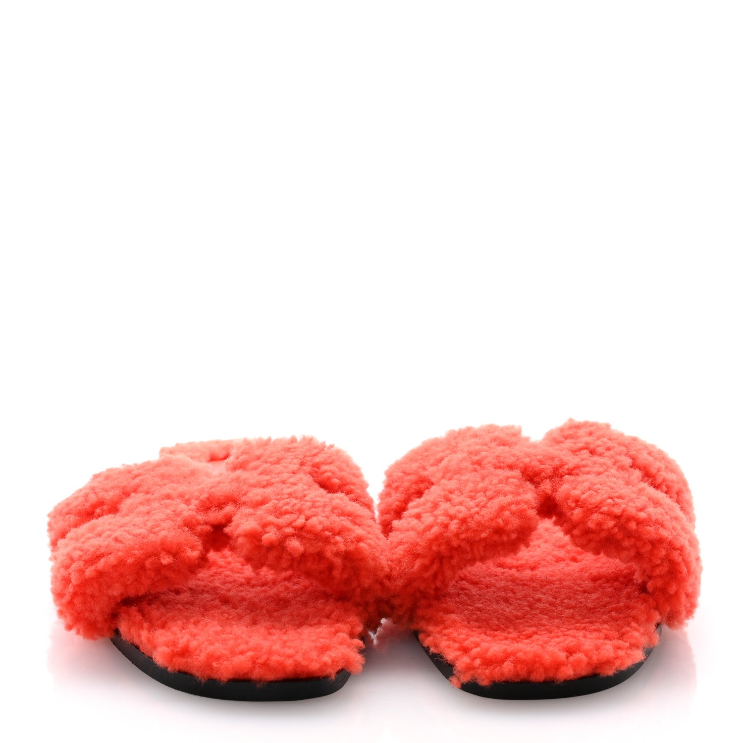 Hermes Woolskin Oran Sandals 39 Orange 2 of 7