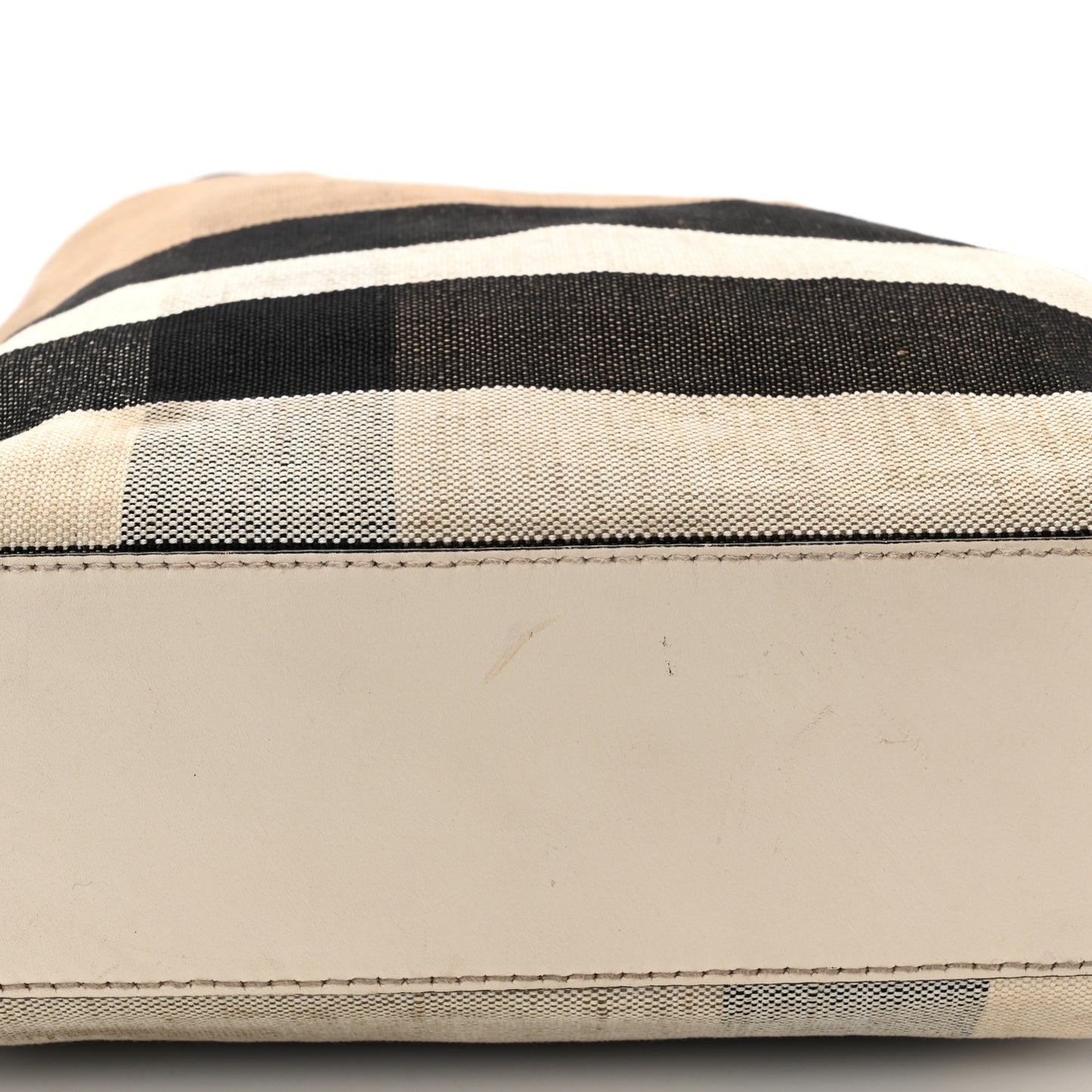 Canvas Mega Check Medium Tottenham Brit Tote White