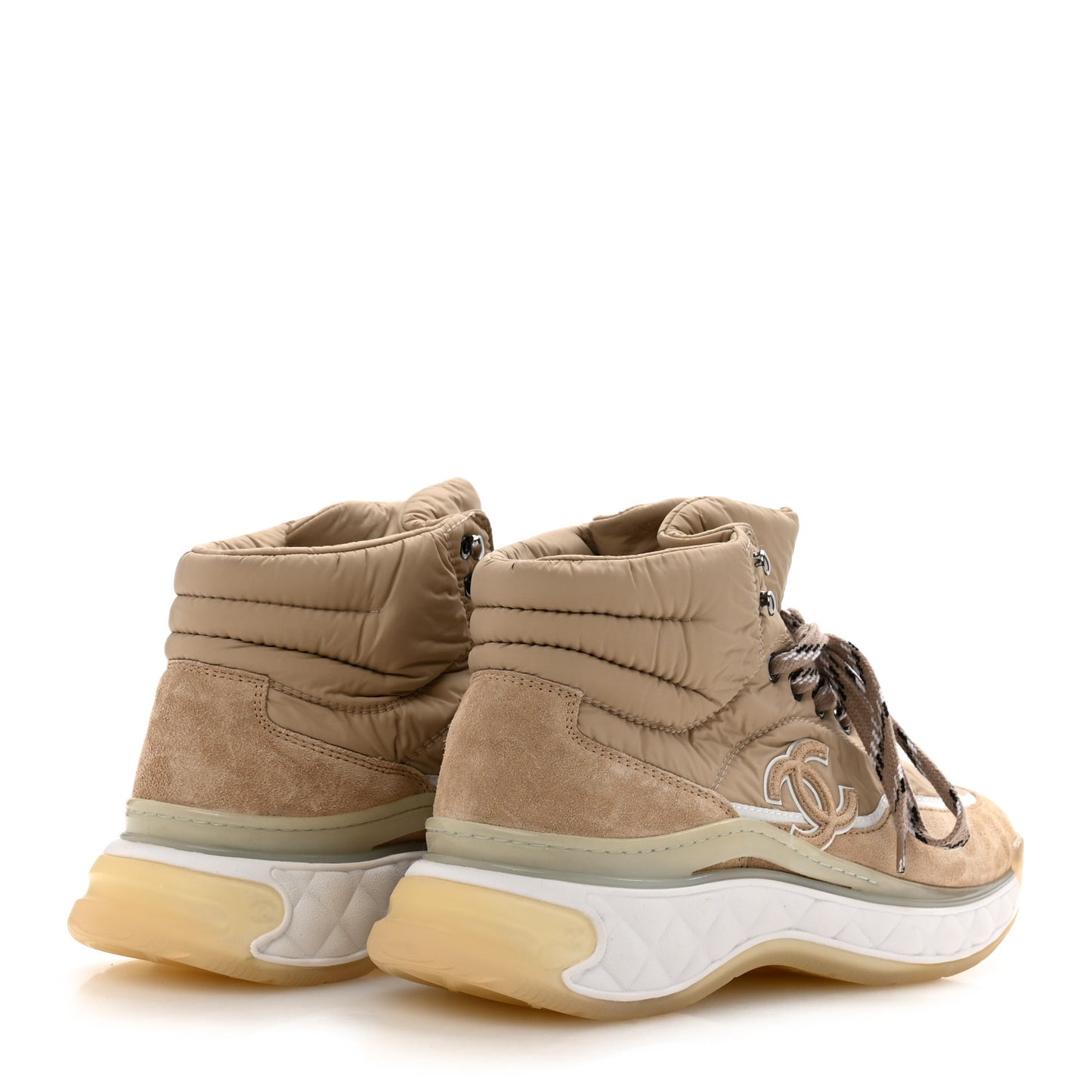 Fabric Suede Womens CC Sneakers 38 Beige