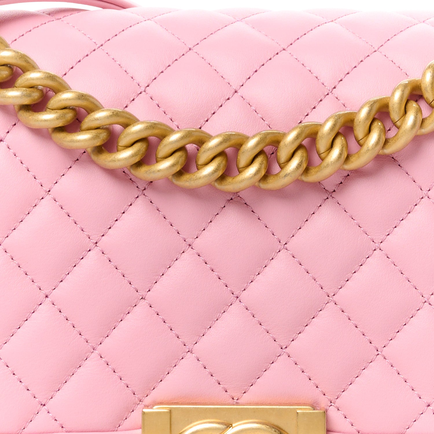 Chanel Calfskin Quilted Medium Boy Flap Light Pink 8 of 10