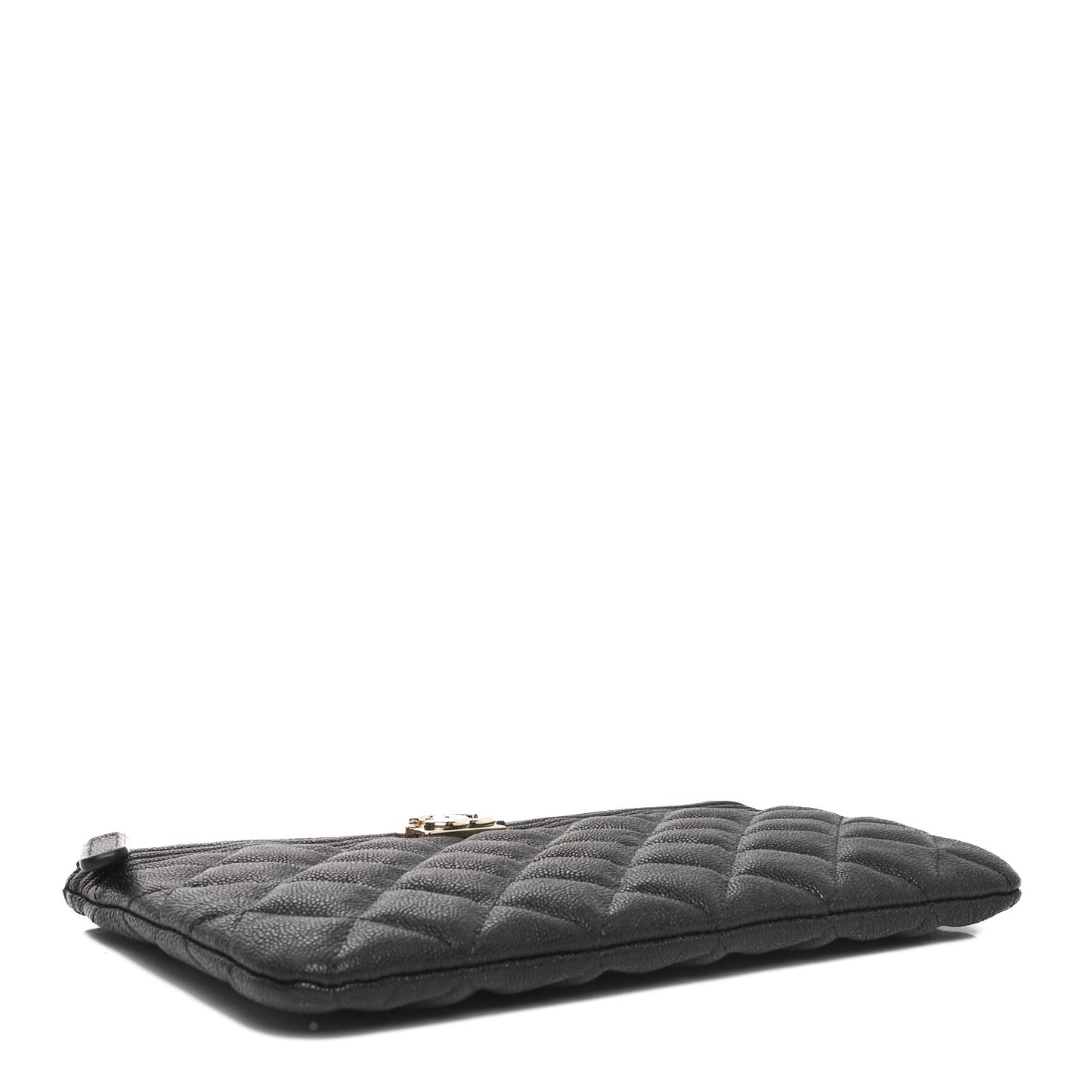 Caviar Quilted Small Boy Cosmetic Case Black