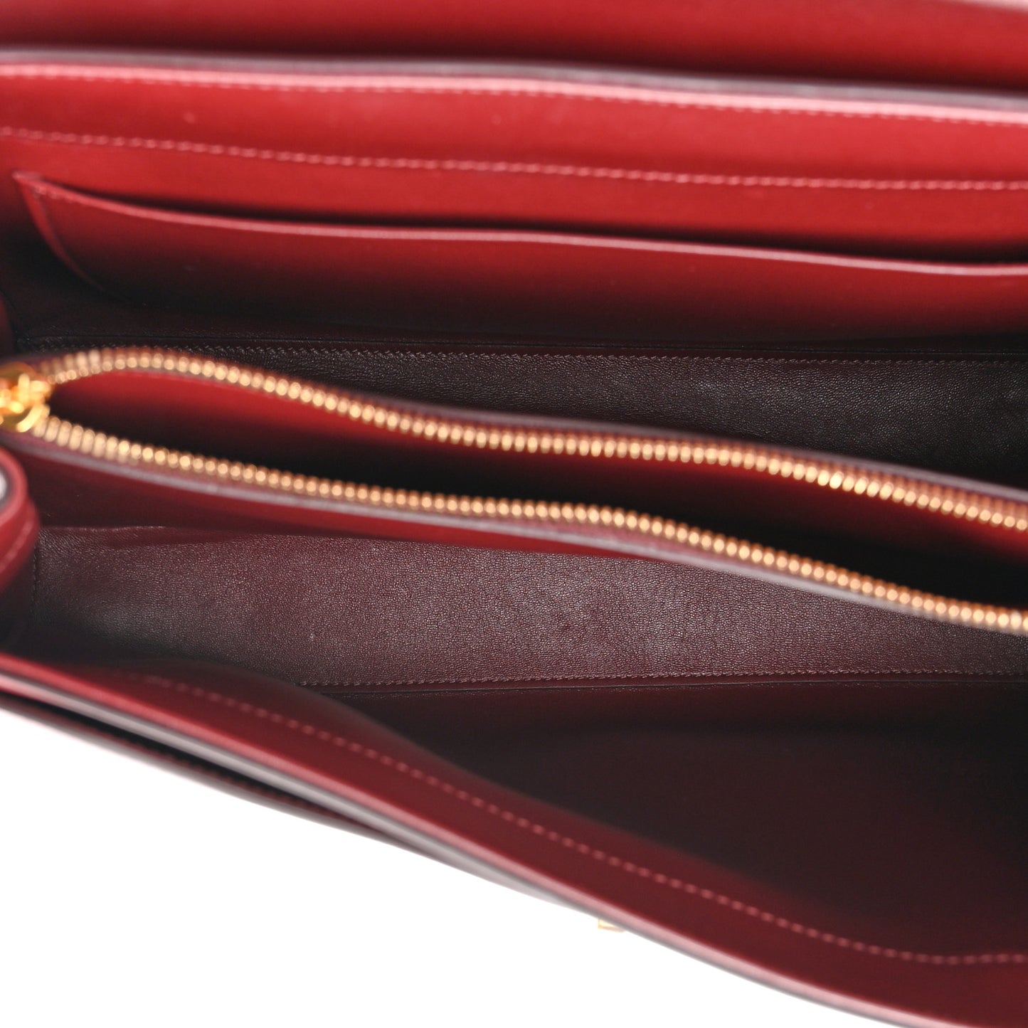 Satinated Calfskin Medium 16 Top Handle Bag Light Burgundy