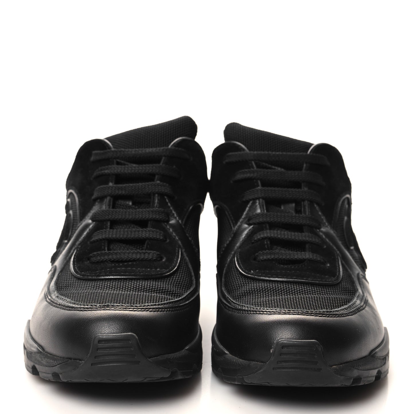 Toile Suede Calfskin CC Sneakers 35 Black