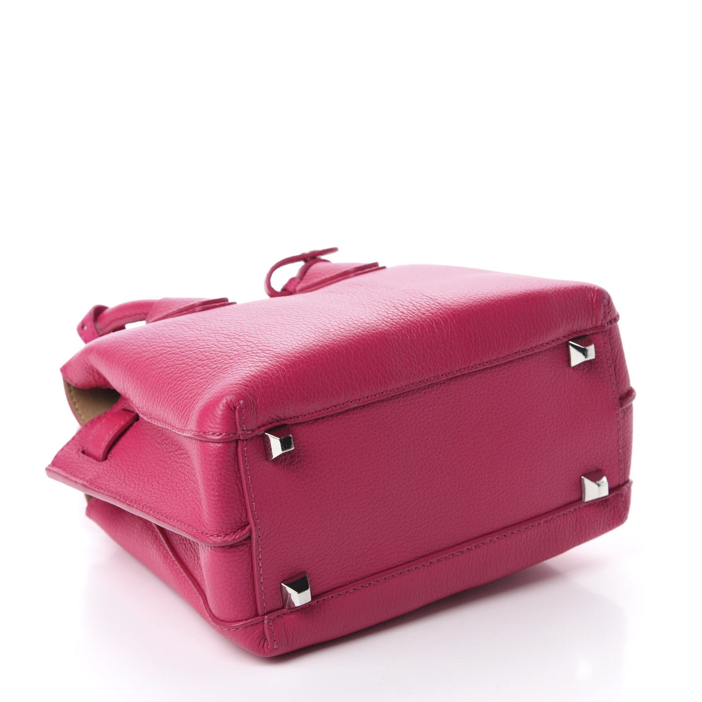 Grained Calfskin Mini Milla Tote Beetroot Pink