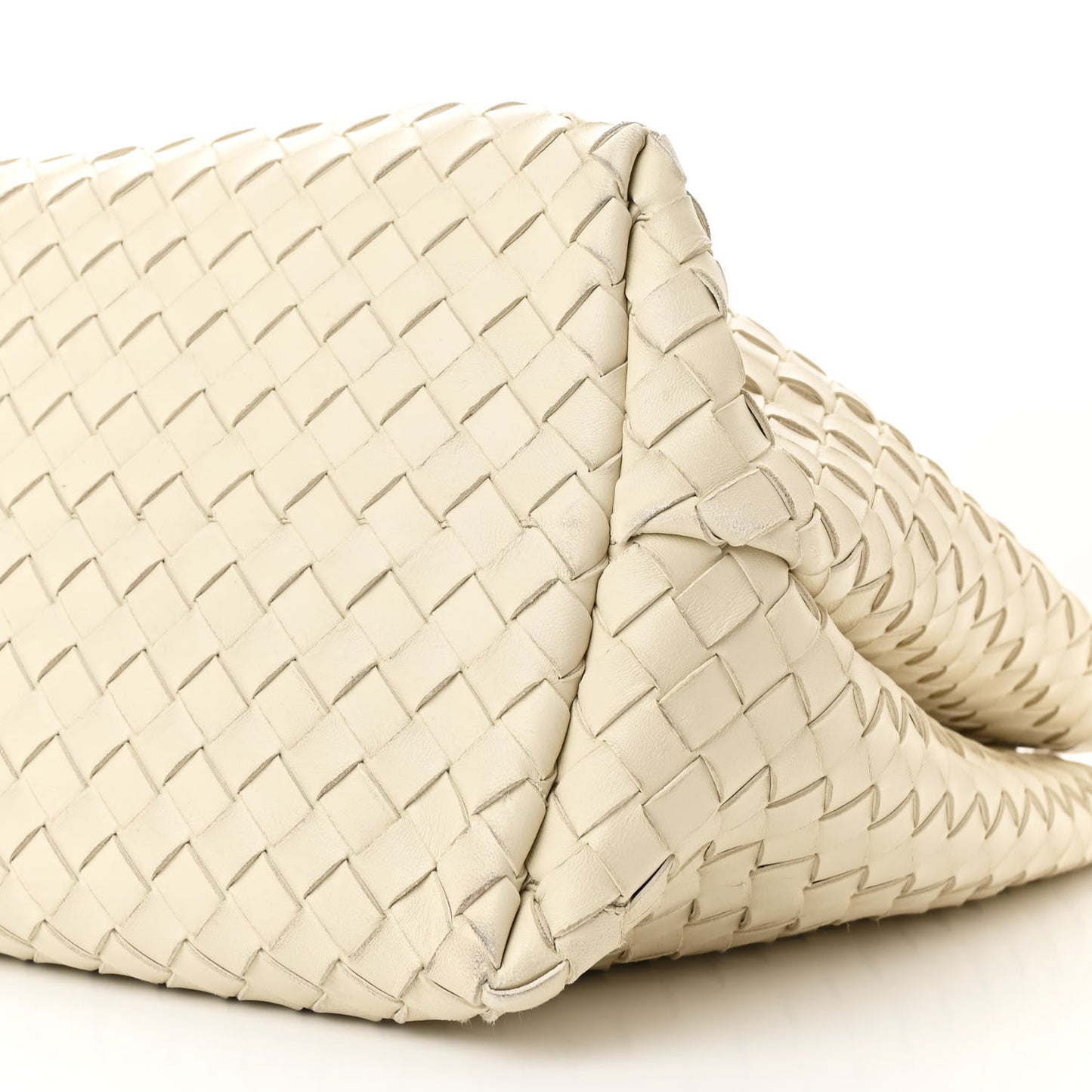 Nappa Intrecciato Large Andiamo Shoulder Bag Sea Salt