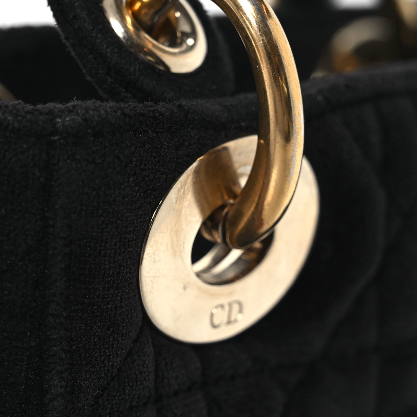 Velvet Mini Lady Dior Black