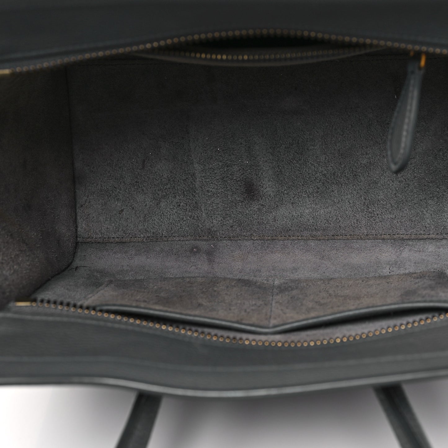 Drummed Calfskin Micro Luggage Kohl
