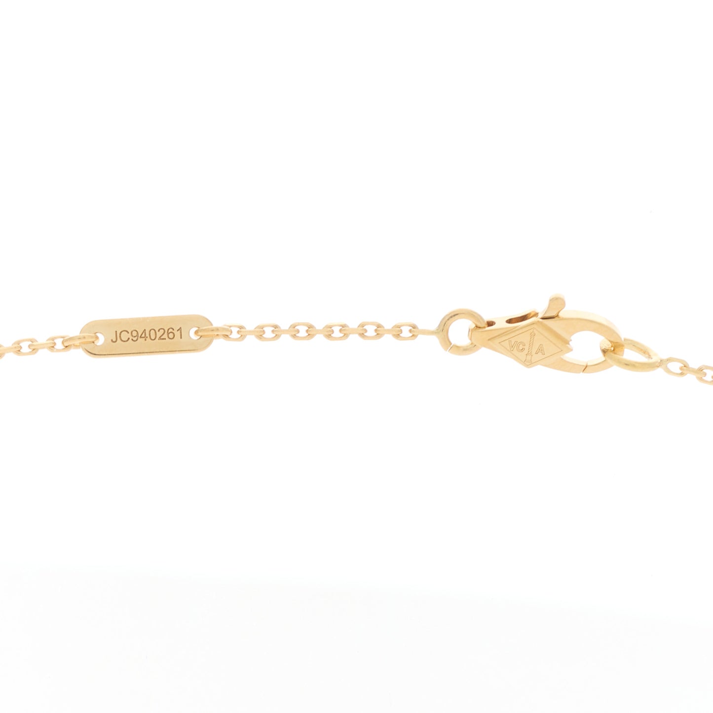 18K Yellow Gold Mother of Pearl Sweet Alhambra Butterfly Pendant Necklace