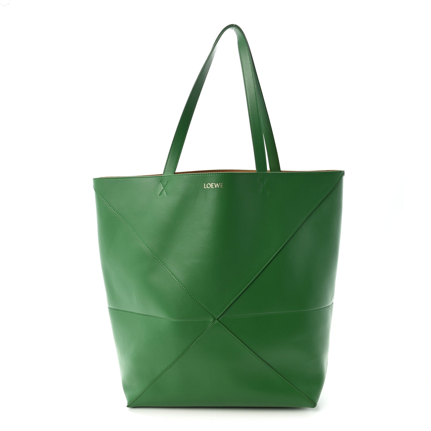 Loewe Shiny Calfskin XL Puzzle Fold Tote Tropical Green 1901279