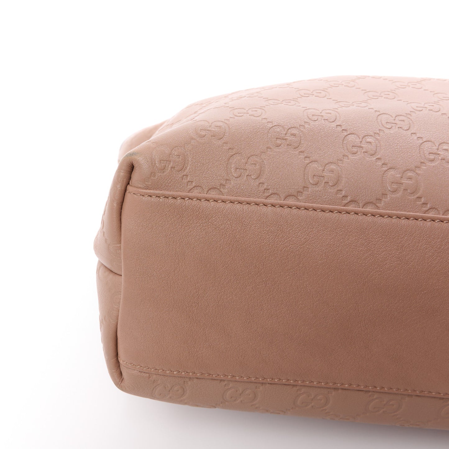 Guccissima Medium Zippered Shopping Tote Rose Beige