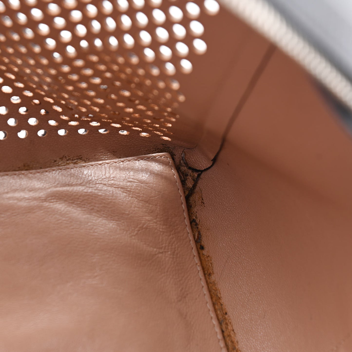 Calfskin Lux Laser Cut Tote Anthracite