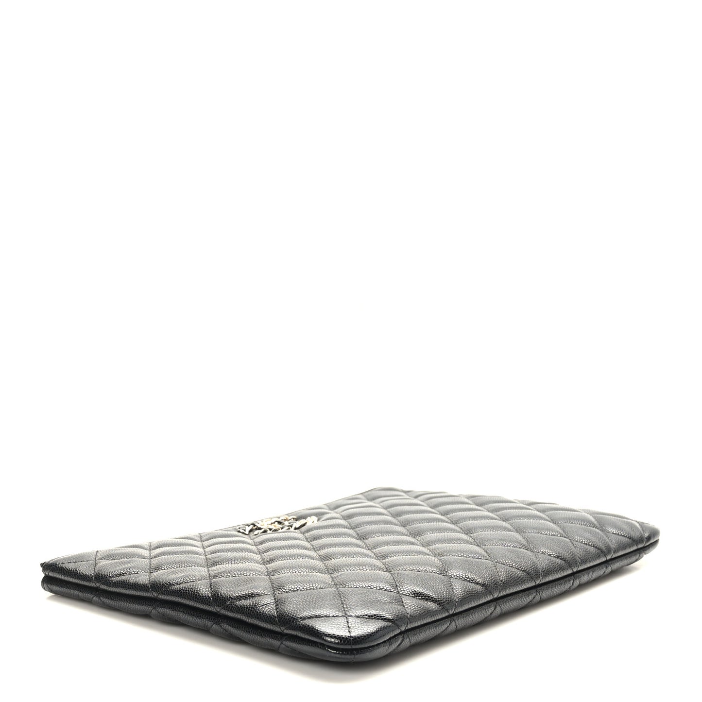 Caviar Quilted Medium French New Wave CC Pouch Black