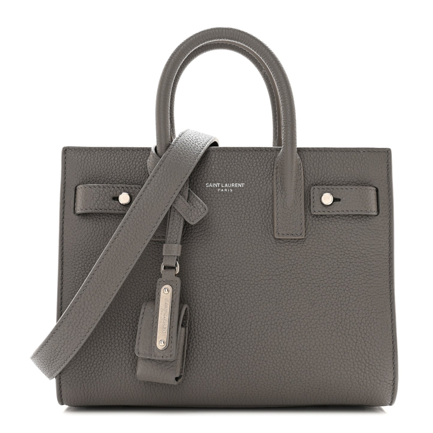 Grained Calfskin Nano Supple Sac De Jour Fog