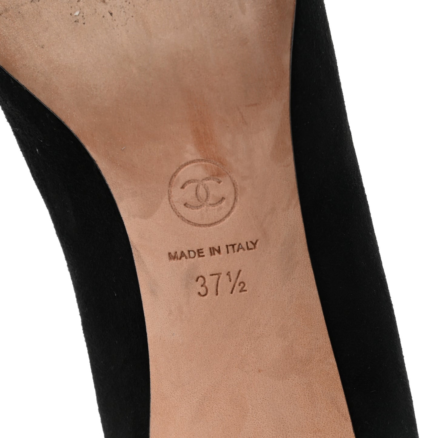Suede Grosgrain Cap Toe Pumps 37.5 Black