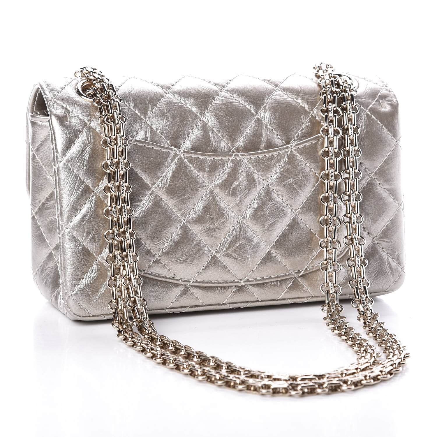 Chanel Aged Calfskin Quilted 2.55 Reissue Mini Flap Silver 2 of 10