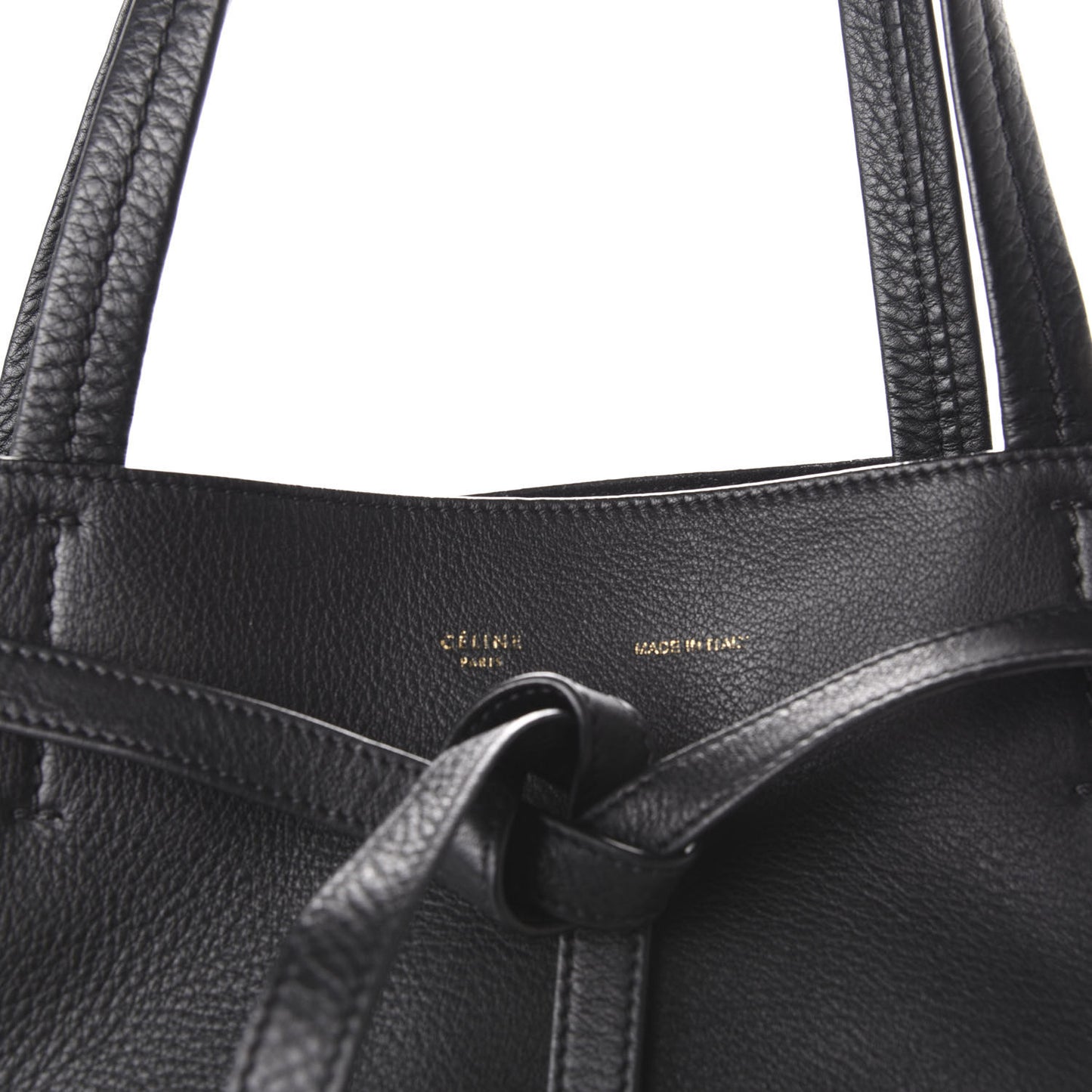 Soft Grained Calfskin Medium Belt Cabas Phantom Black