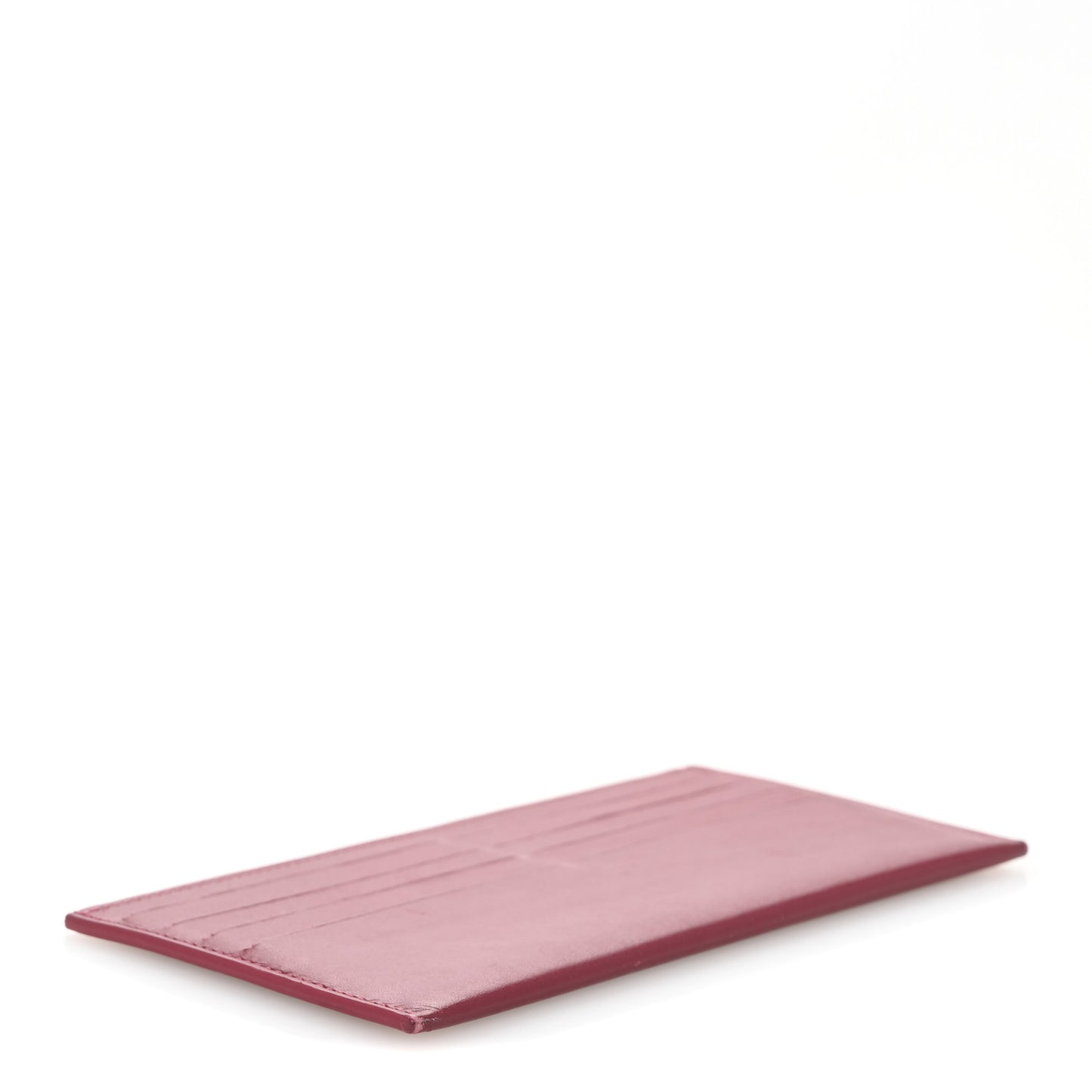 Calfskin Felicie Card Holder Insert Hot Pink