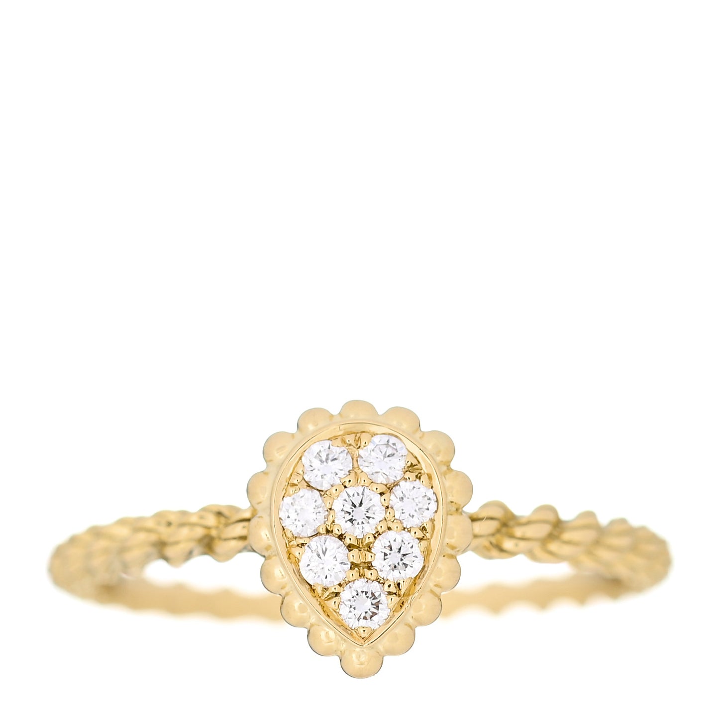 18K Yellow Gold Diamond XS Serpent Boheme Ring 56 7.5