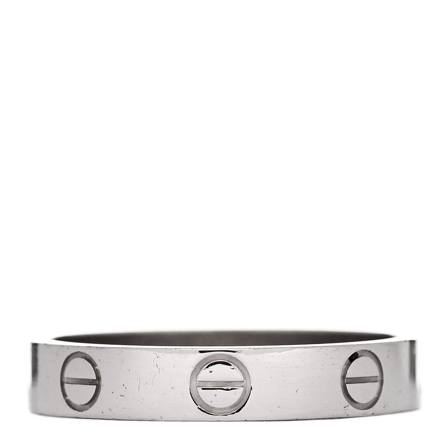 18K White Gold 3.5mm LOVE Wedding Band Ring 54 6.75