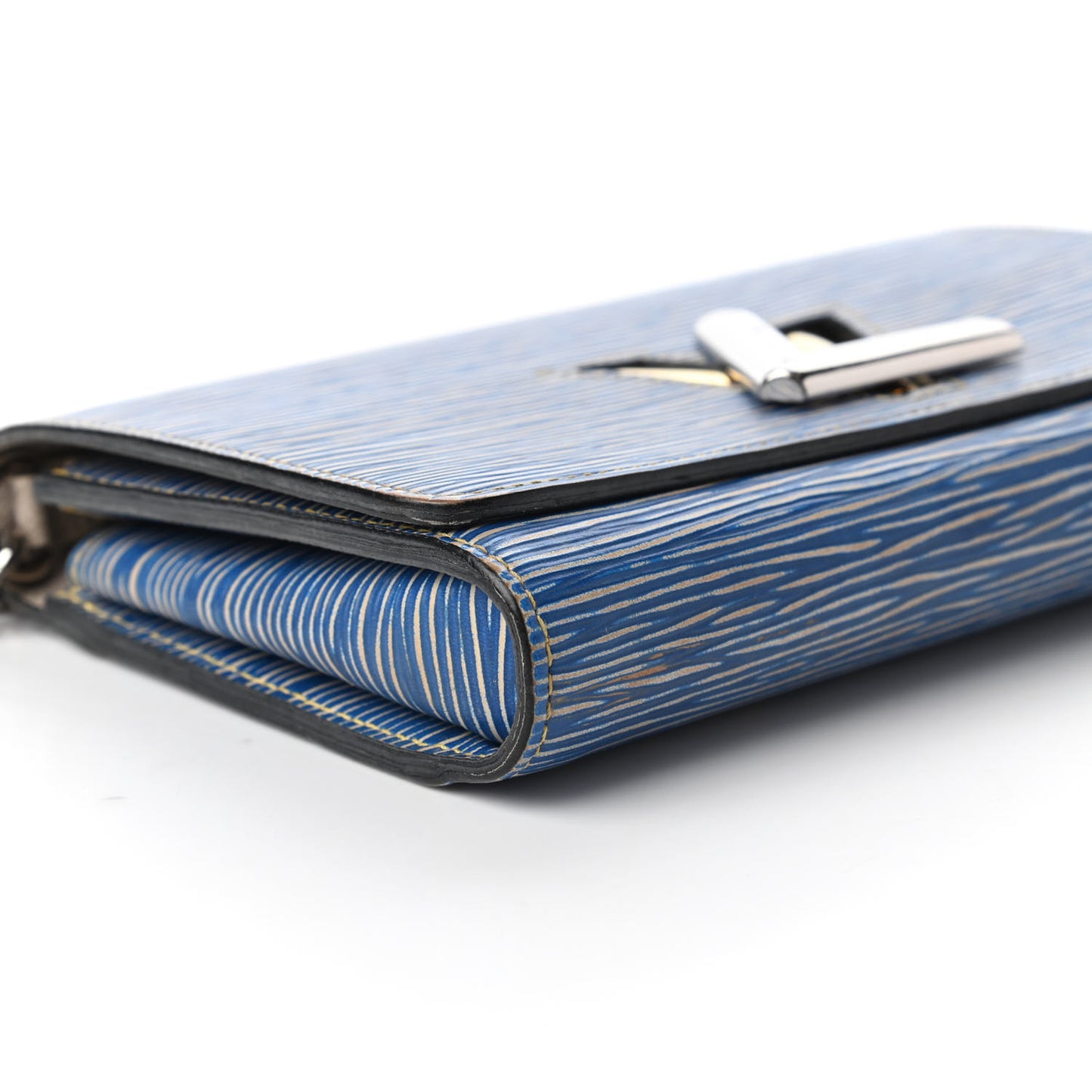 Epi Twist Chain Wallet Denim Light