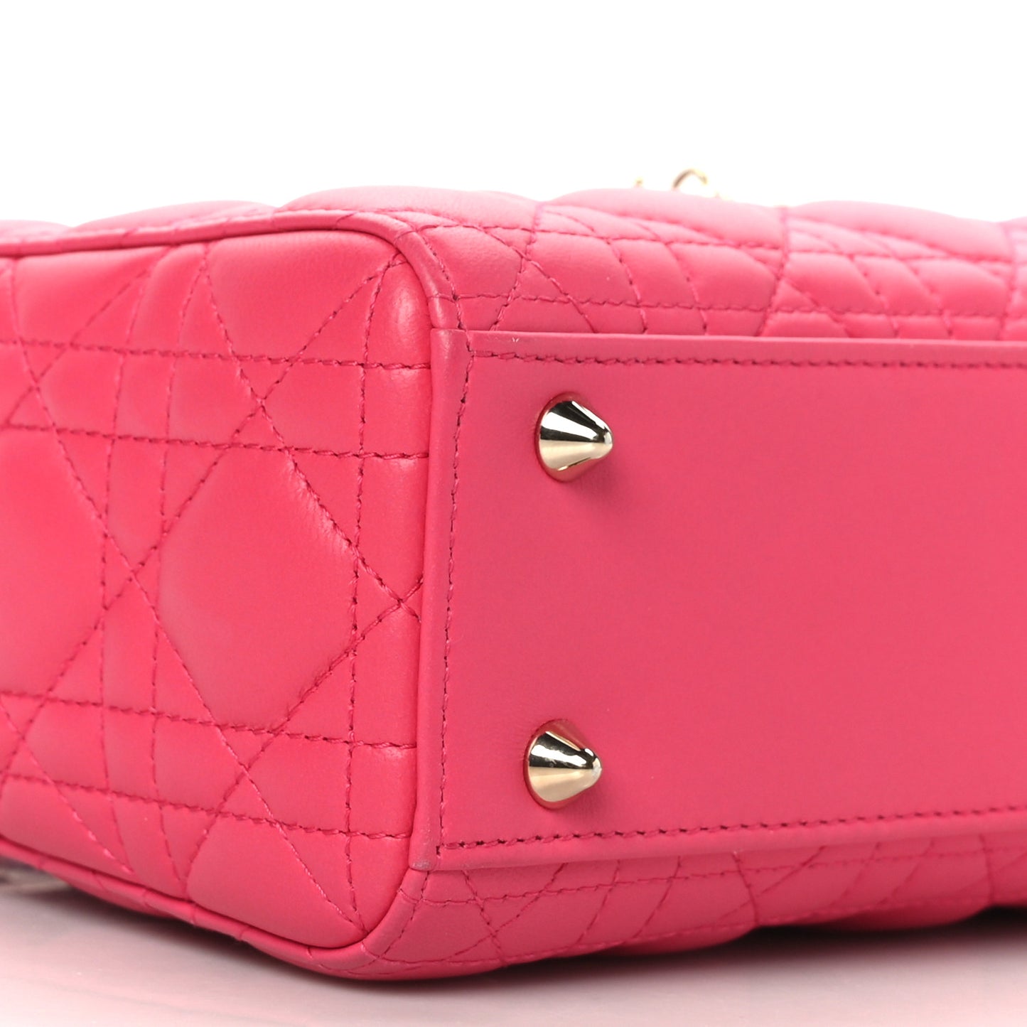 Lambskin Cannage Small My ABCDior Lady Dior Fraise