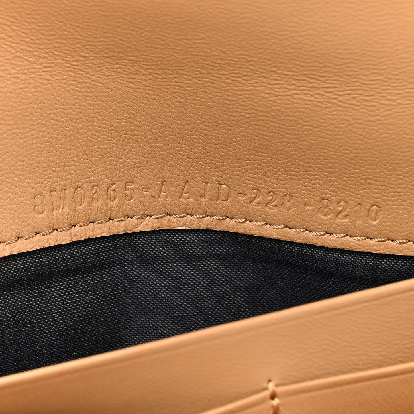 Nappa Matisse FF Embossed Continental Wallet On Chain Miele Scuro