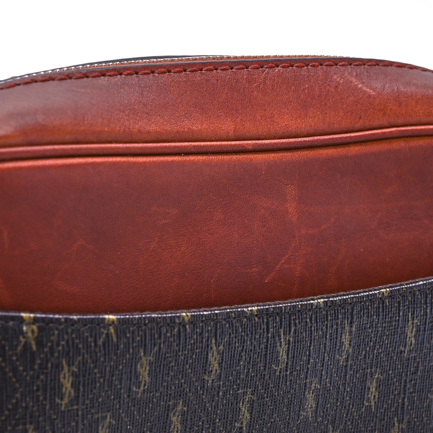 Canvas Smooth Calfskin Le Monogramme Coeur Crossbody Chestnut