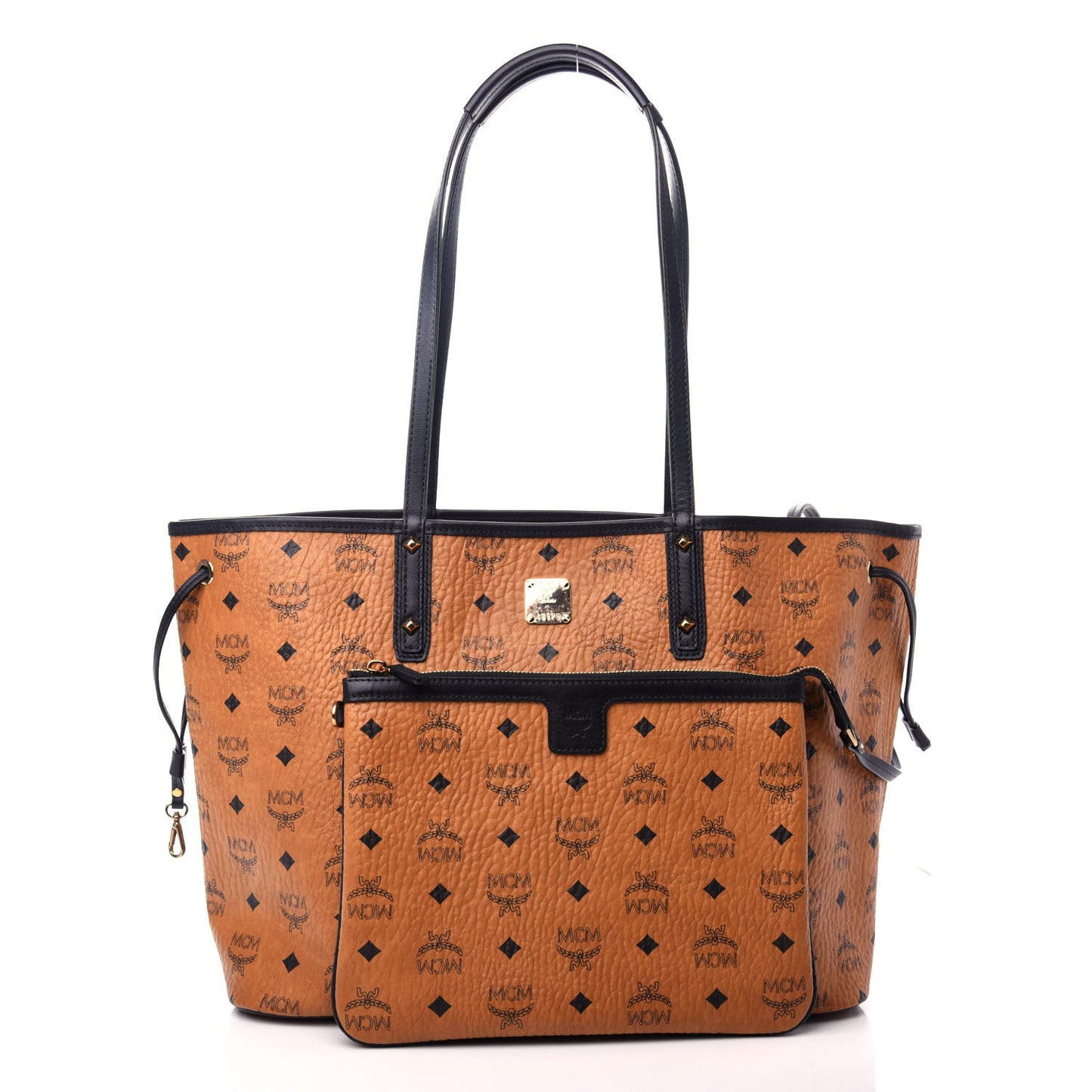 Visetos Medium Project Reversible Shopper Tote Cognac