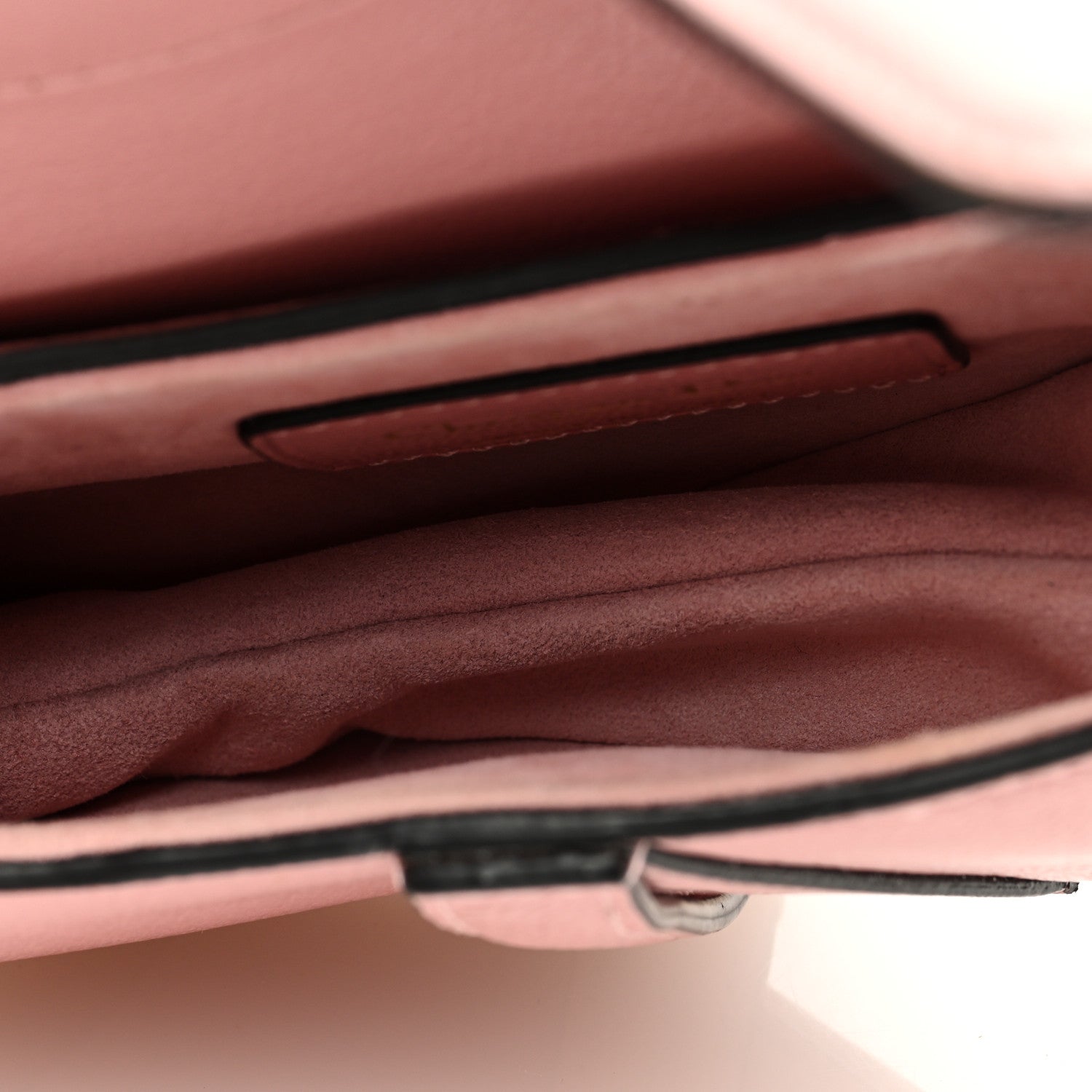 Christian Dior Goatskin Micro Saddle Bag With Strap Old Rose 5 of 9