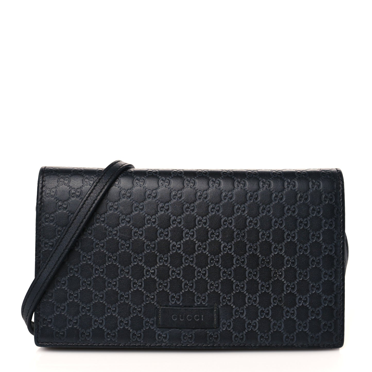 Microguccissima Crossbody Wallet Black