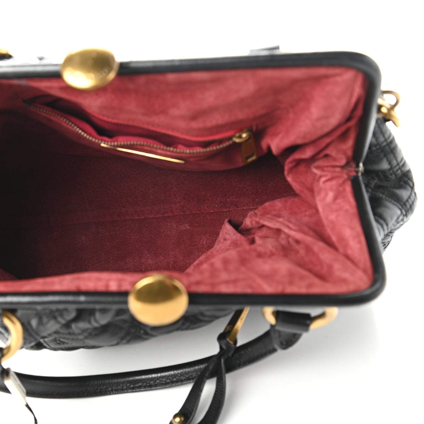 Calfskin Quilted Stam Black