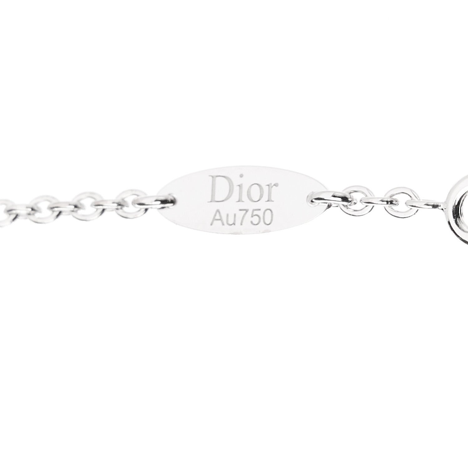 Christian Dior 18K White Gold Diamond Mother of Pearl Rose Des Vents Necklace 6 of 6