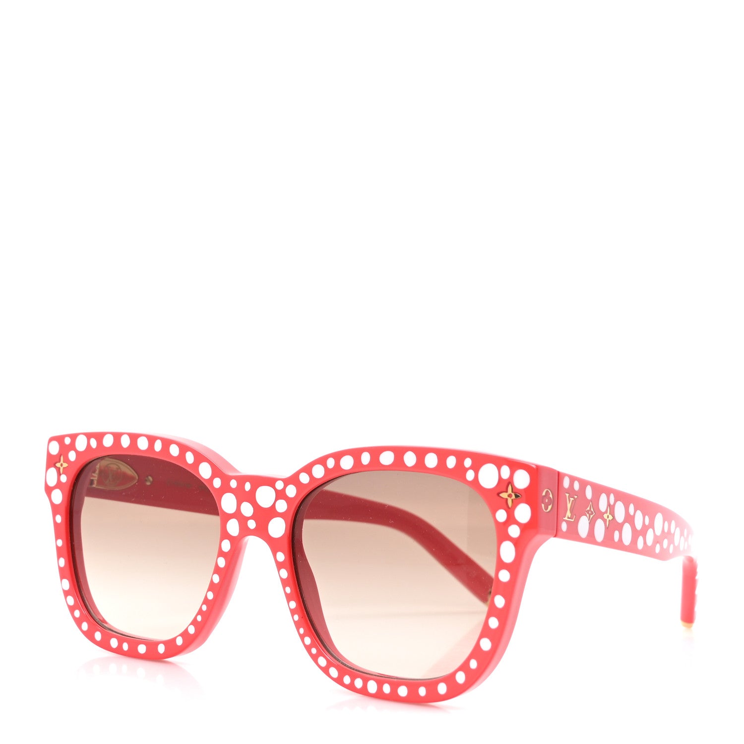 Louis Vuitton LV X YK Painted Dots Square Sunglasses Z1901W Red
