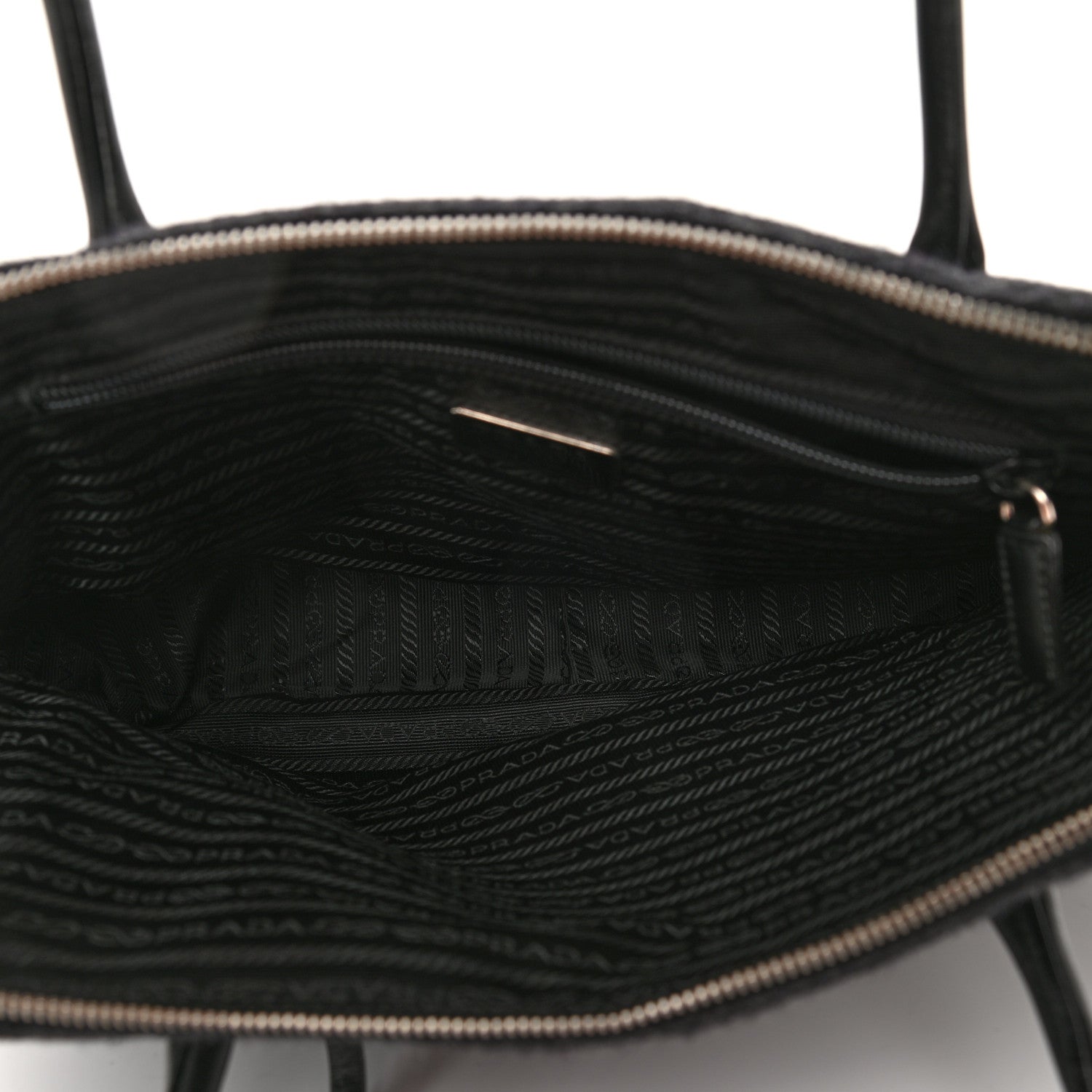Prada Calfskin Wool Top Handle Bag Dark Grey 5 of 11