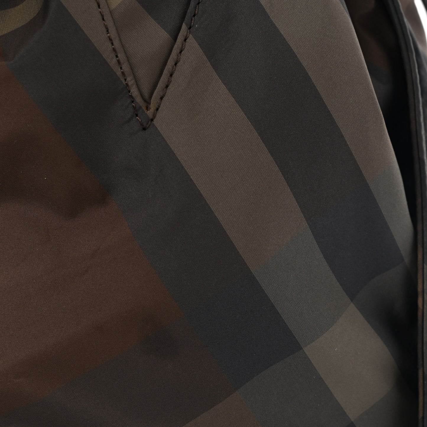 Nylon Check Small Buckleigh Packable Tote Birch Grey