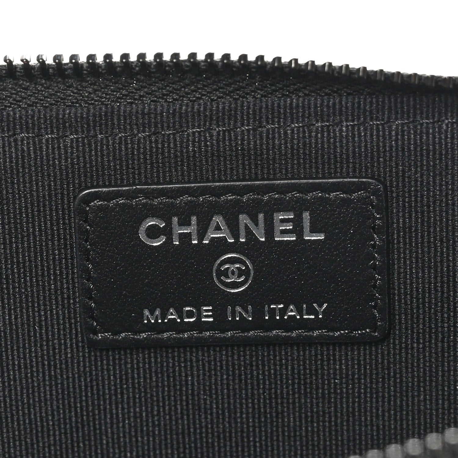 Chanel Lambskin Quilted Zip Card Holder So Black 6 of 9